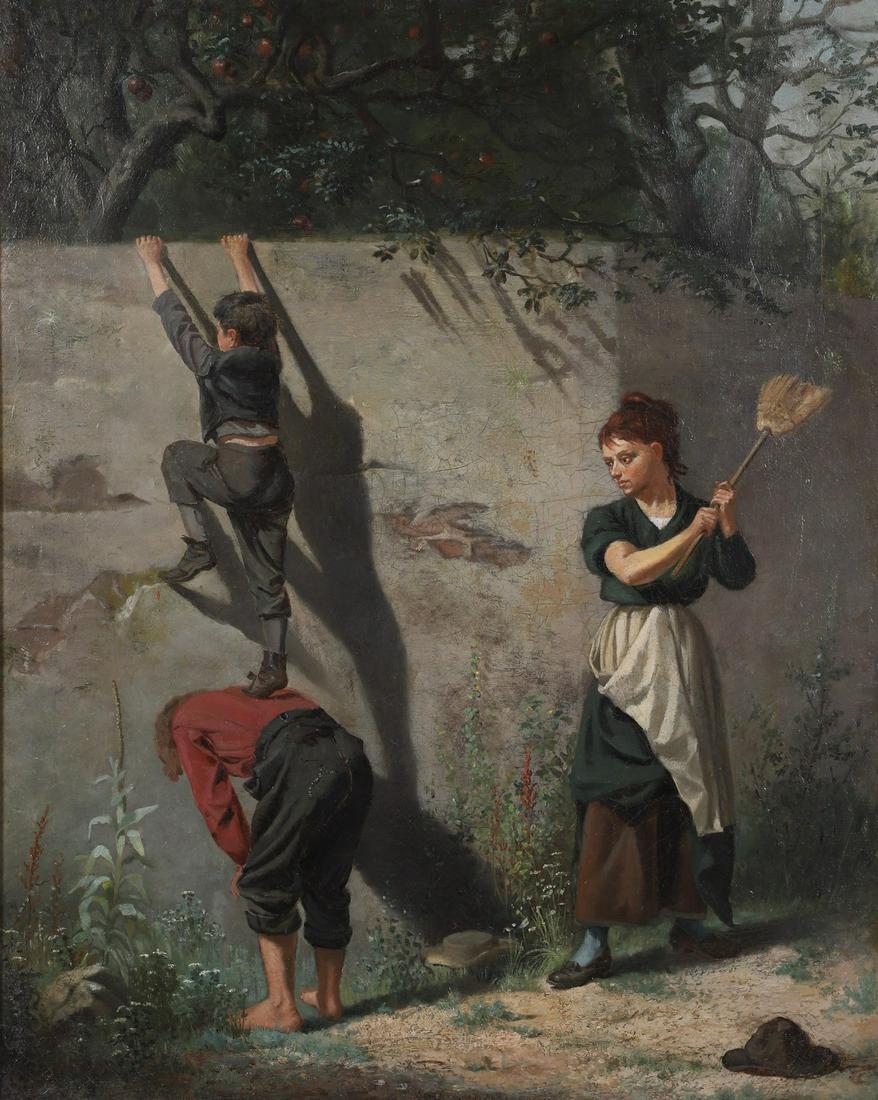 19th c Continental School Painting of Children (1 of 16)