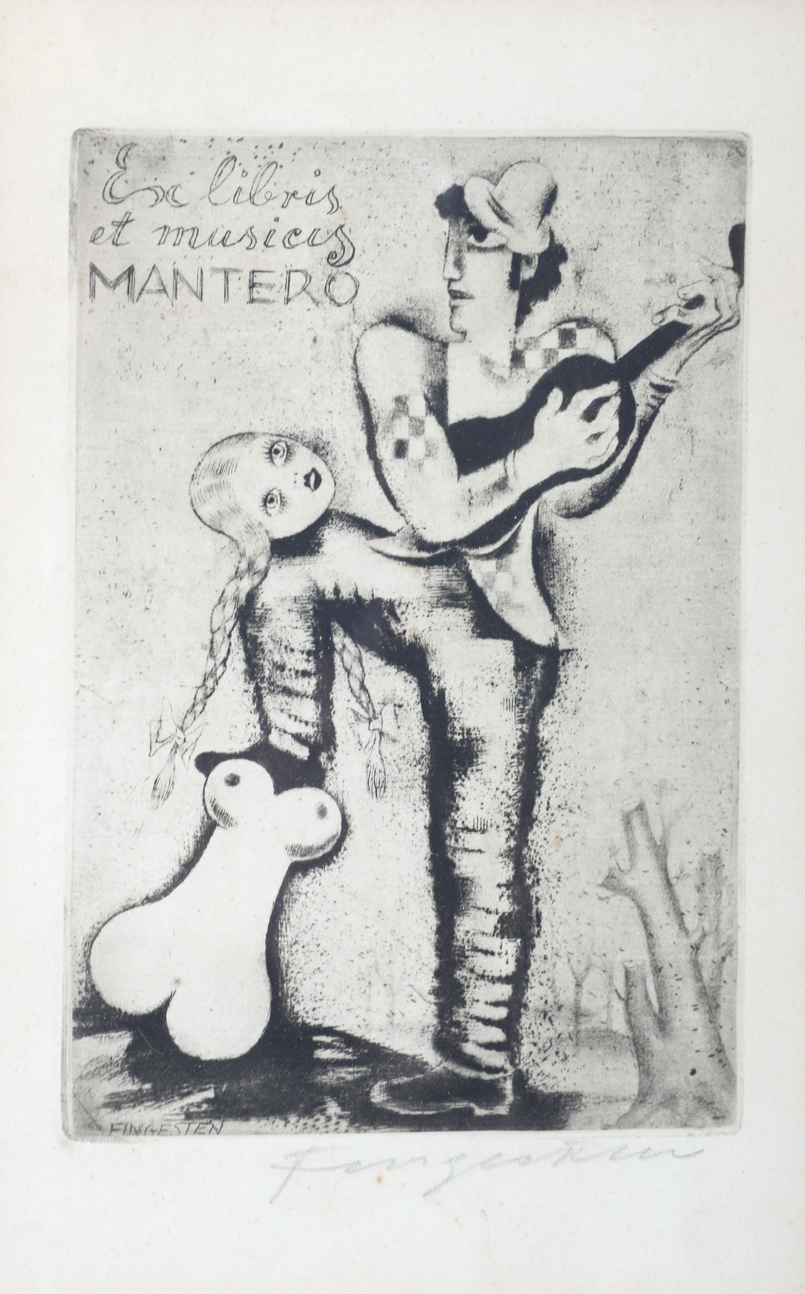 Michel Fingesten "Ex Libris et Musicis Mantero" (1 of 3)