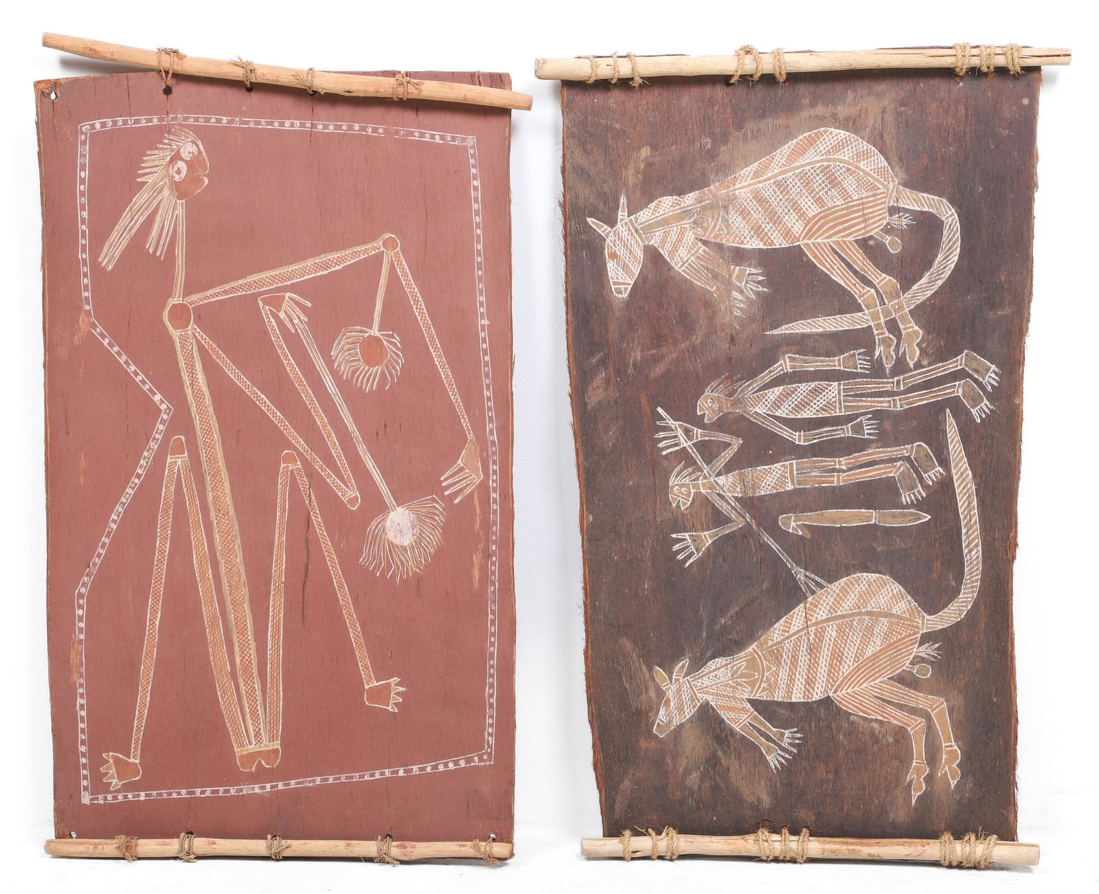 (2) Aboriginal Bark Paintings (1 of 2)