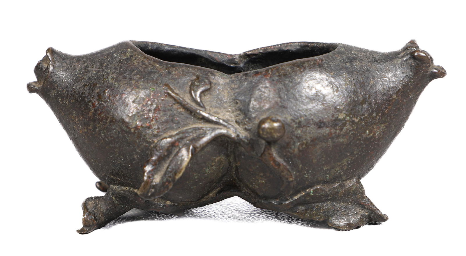 Chinese Bronze Double Fig Brush Washer (1 of 3)