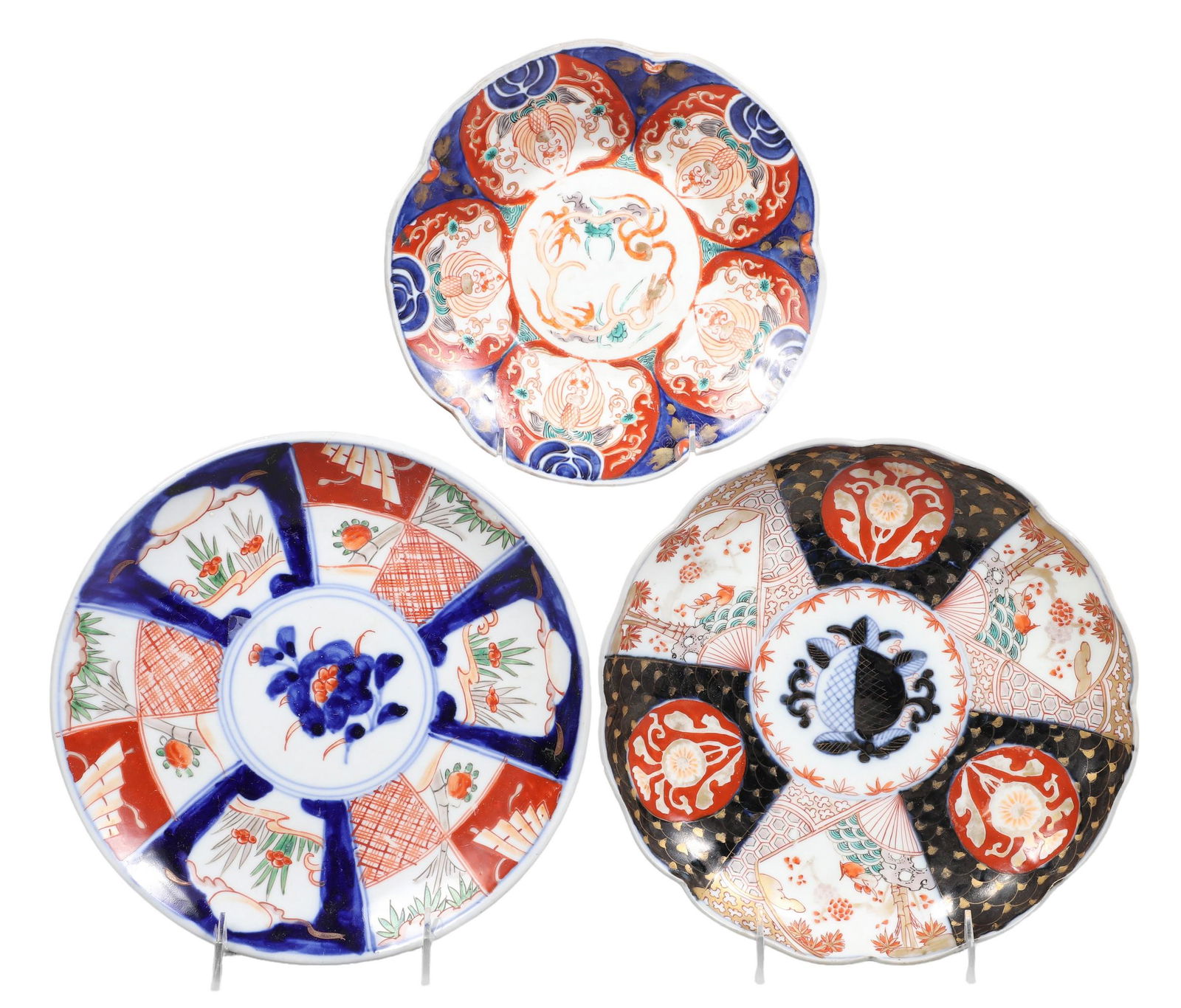 (3) Pcs Japanese Imari Porcelain (1 of 5)