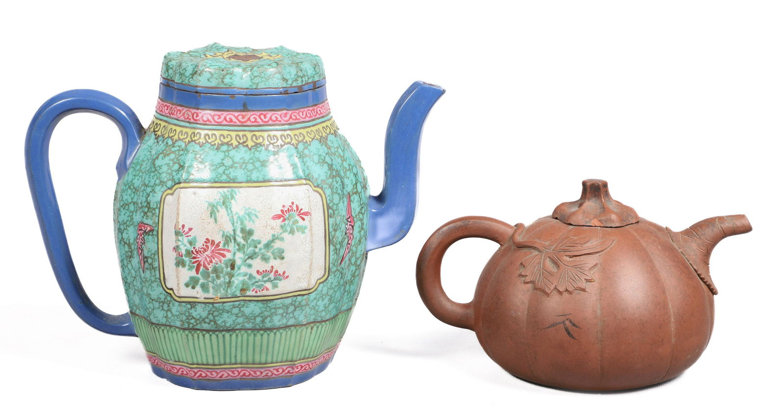 (2) Chinese Yixing Pottery Teapots (1 of 11)