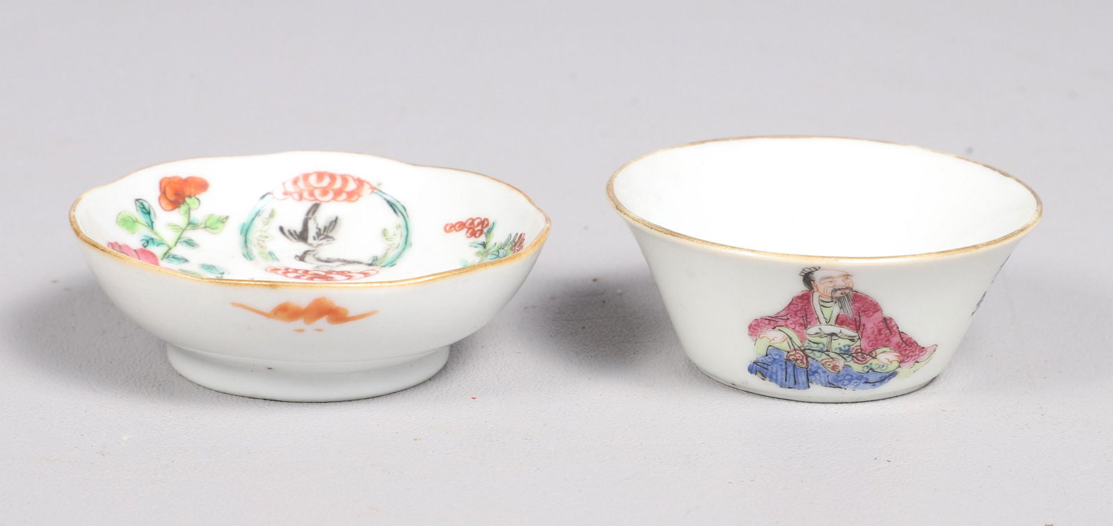 (2) Pcs Chinese Miniature Porcelain (1 of 15)