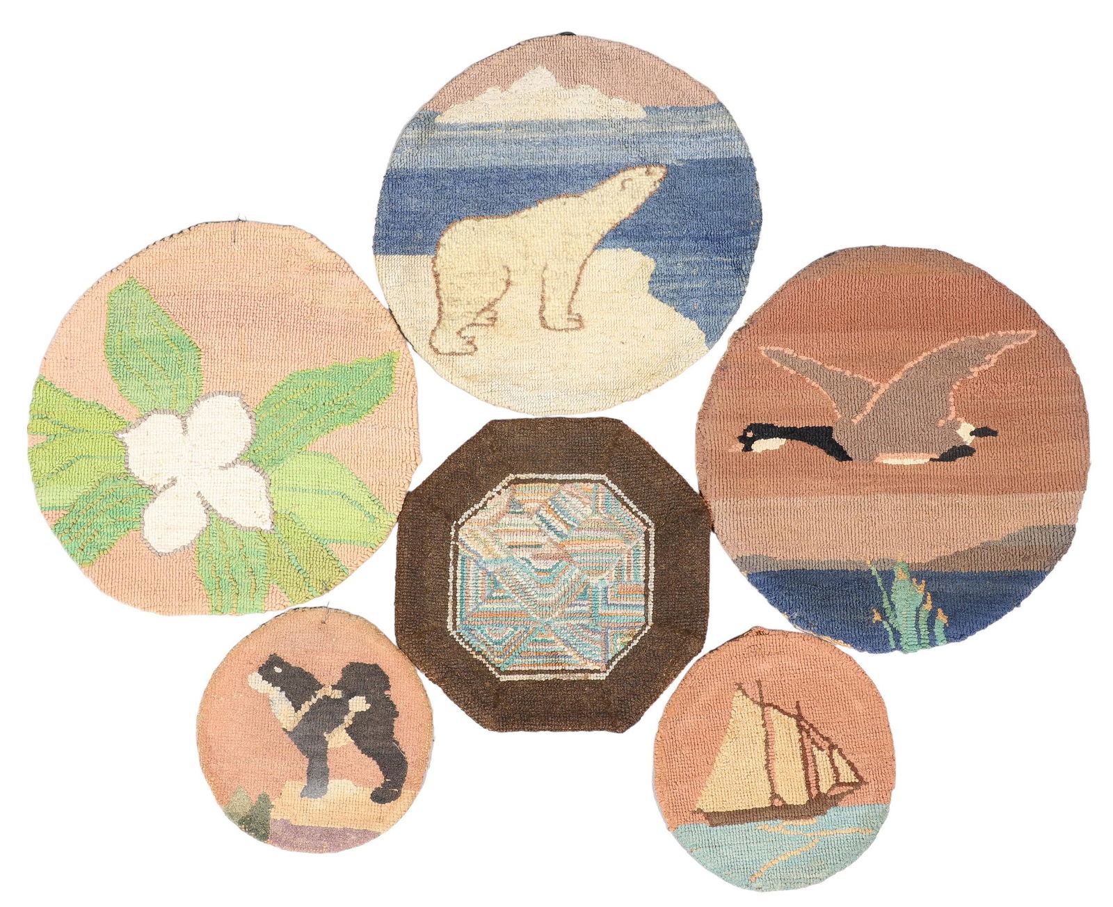 (6) Grenfell Labrador Industries Hooked Mats (1 of 2)