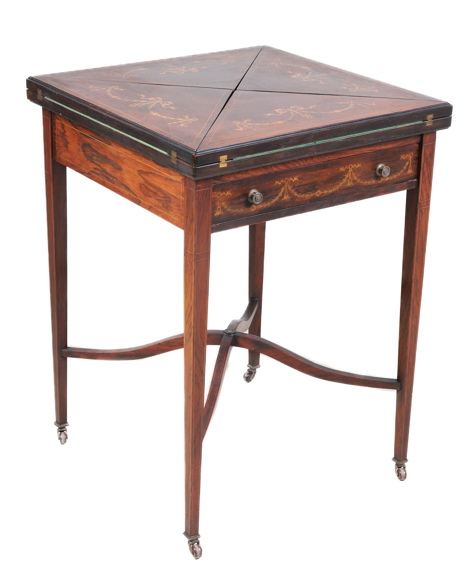 French style inlaid game table (1 of 12)