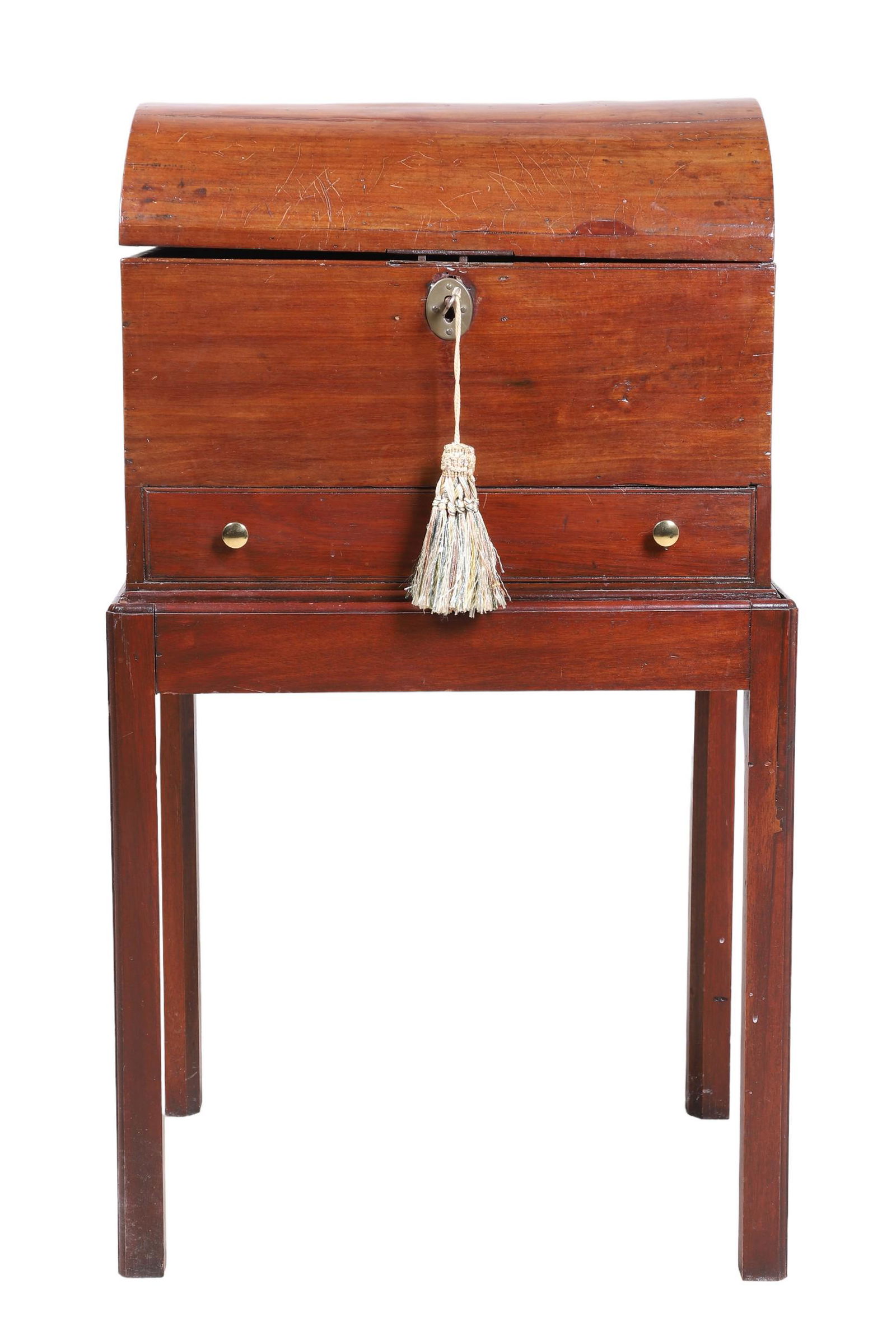 Chippendale style mahogany 2-pc domed cellarette (1 of 12)