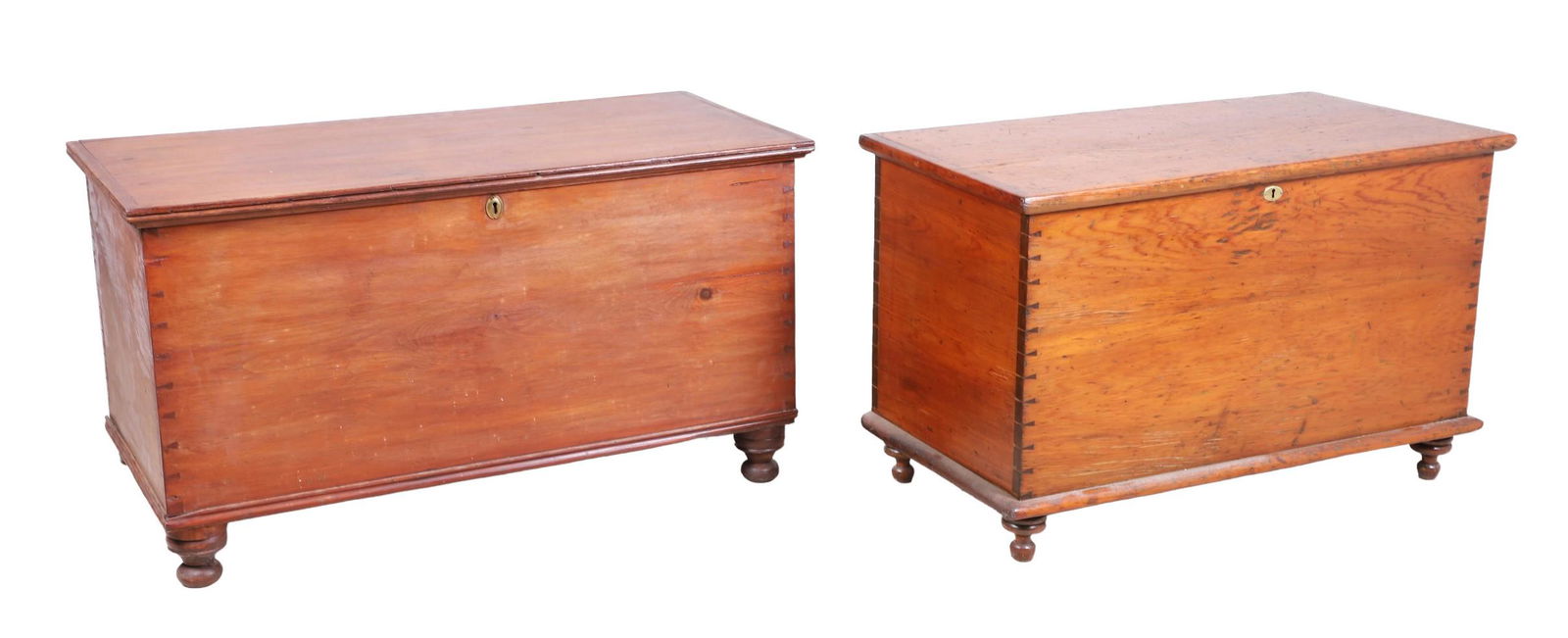 (2) Dovetailed pine blanket chests (1 of 4)
