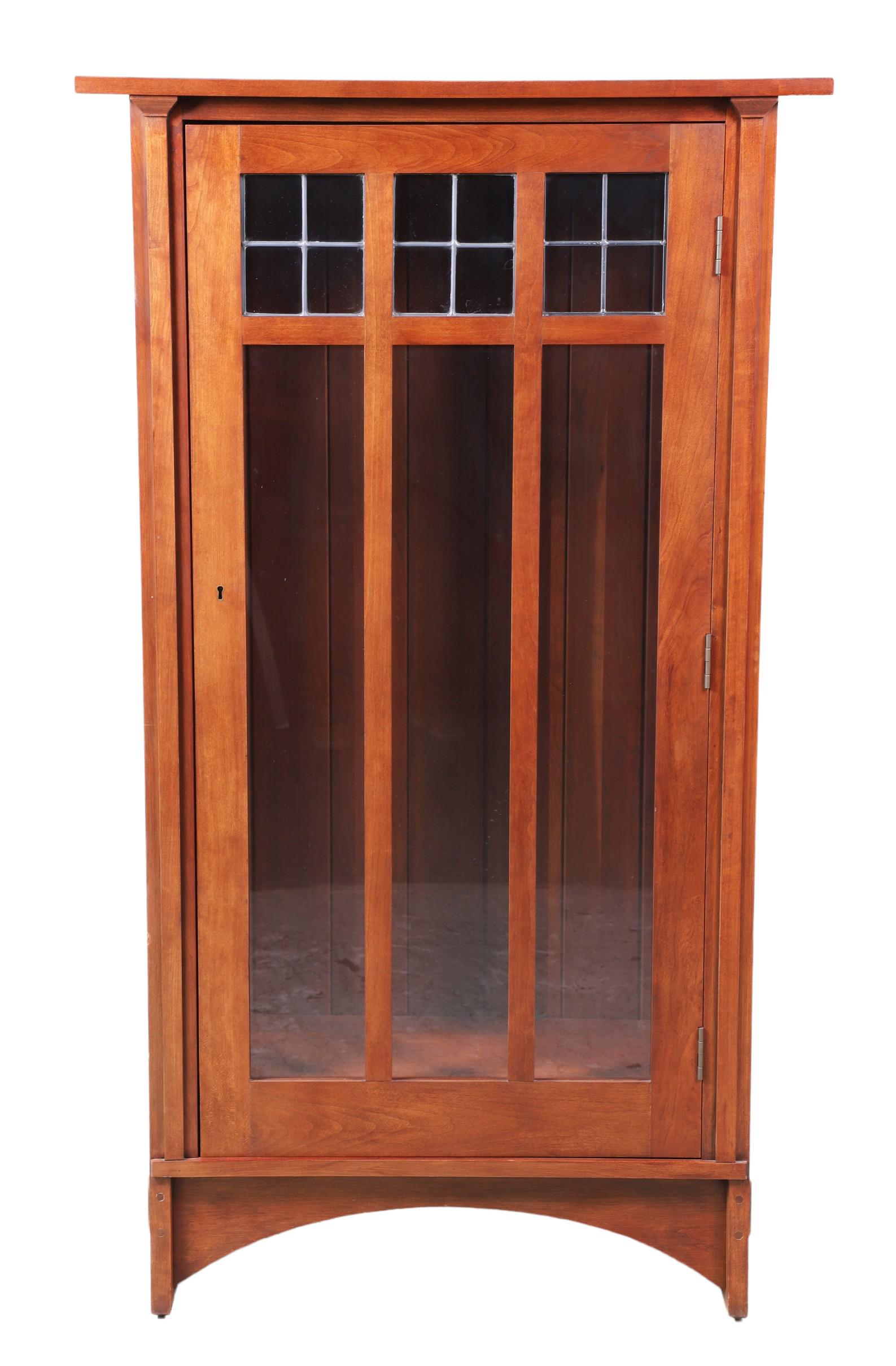 Stickley Mission style cherry one door bookcase (1 of 9)