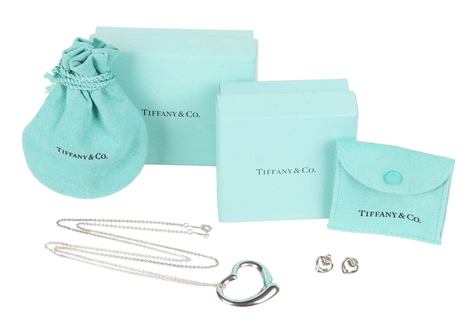 Tiffany & Co. Open Heart Necklace and Earrings (1 of 5)