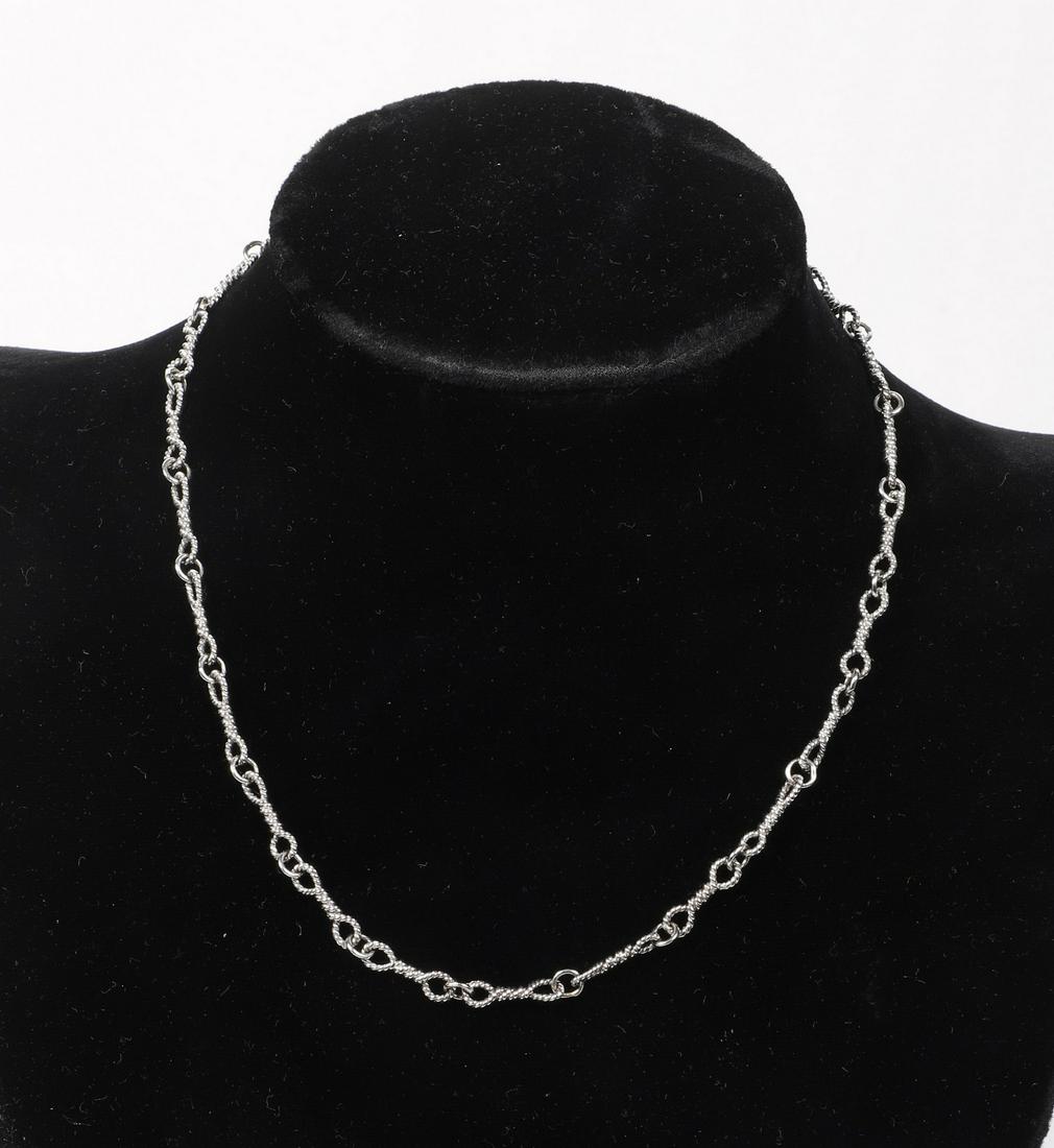14K White Gold Rope and Knot Necklace (10207) on Mar 14, 2023