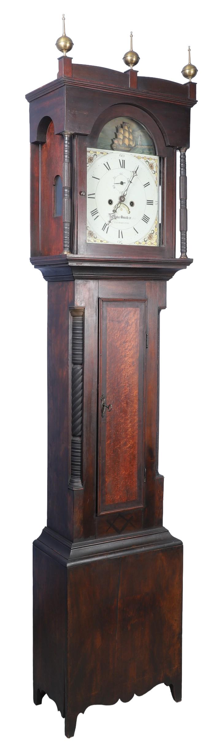 Elisha Smith, Sanbornton NH Rocking Ship Tall Clock (1 of 10)