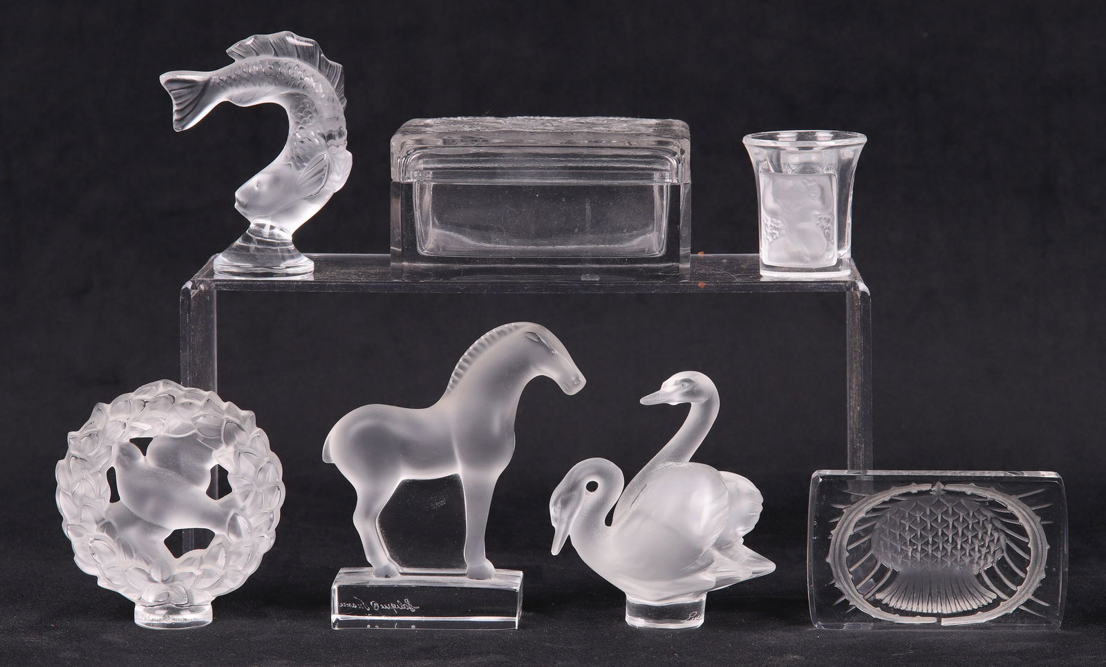 (7) Lalique Figures, Box, Shot (1 of 11)