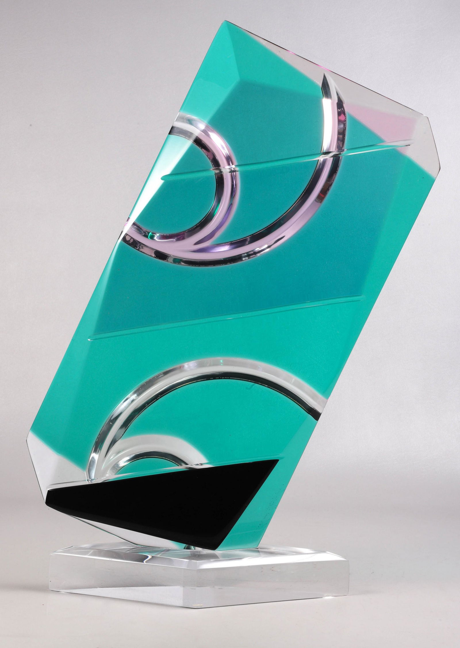 Shlomi Haziza Lucite Geometric Sculpture (1 of 5)