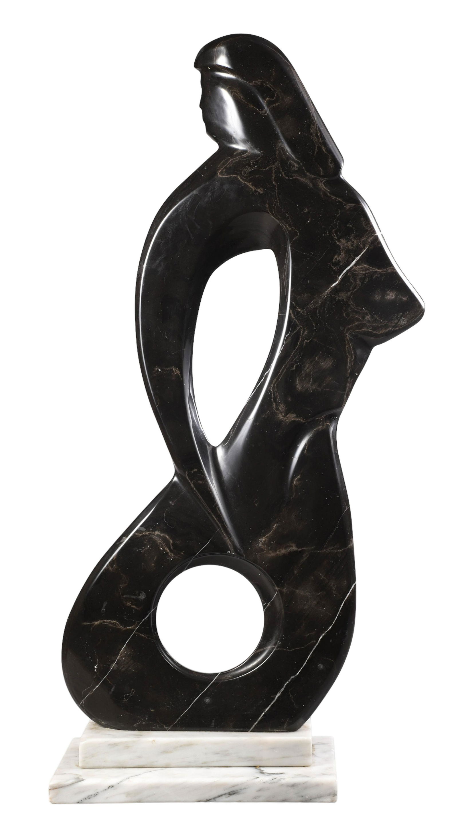 Stylized Female Form Marble Sculpture (1 of 7)