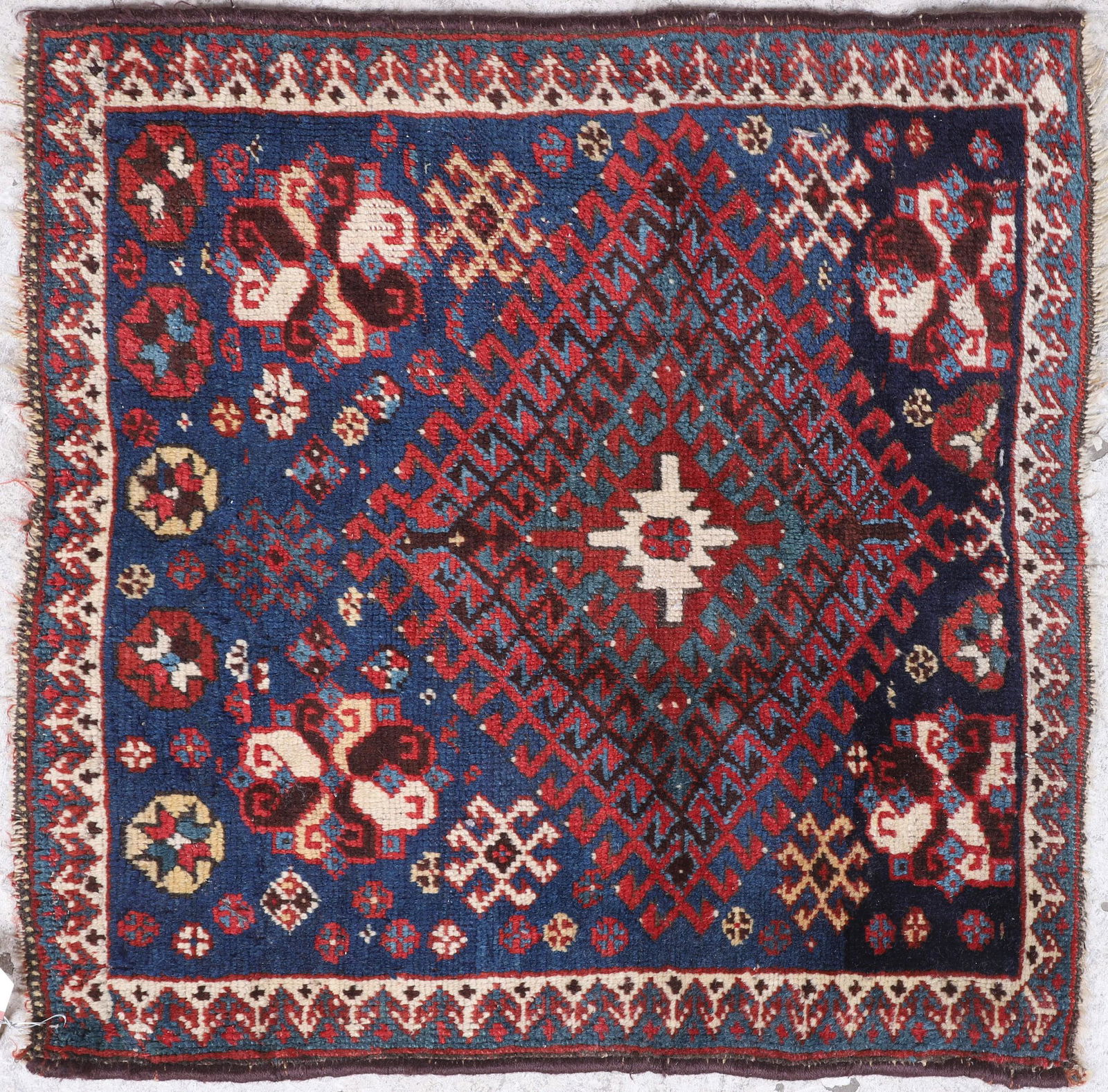 2'1" X 2'1" South Persian Bag Face with off center medallion (1 of 3)