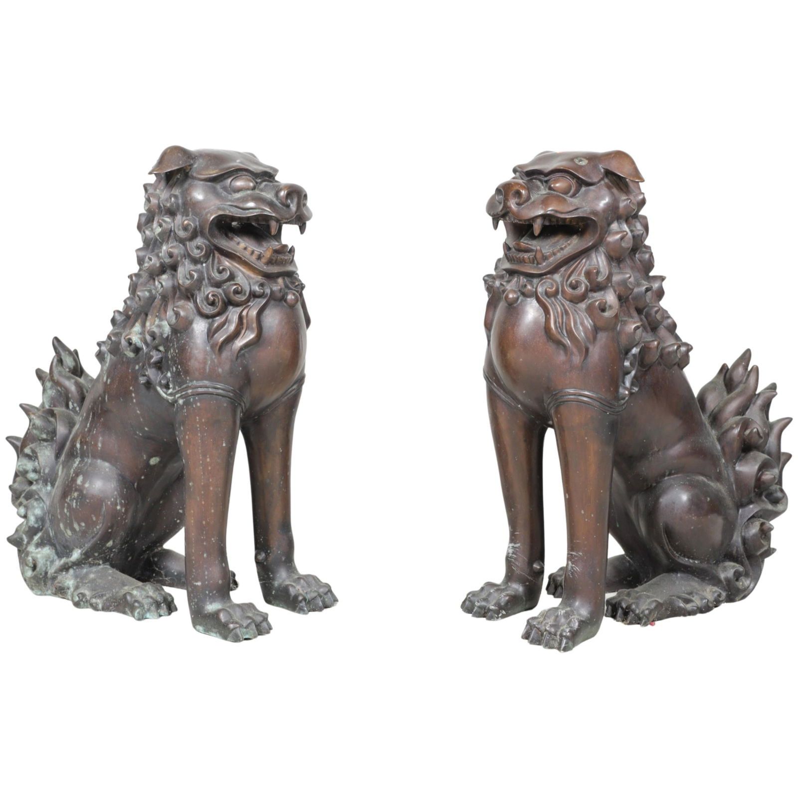 Pair Large Bronze Foo dogs (1 of 20)
