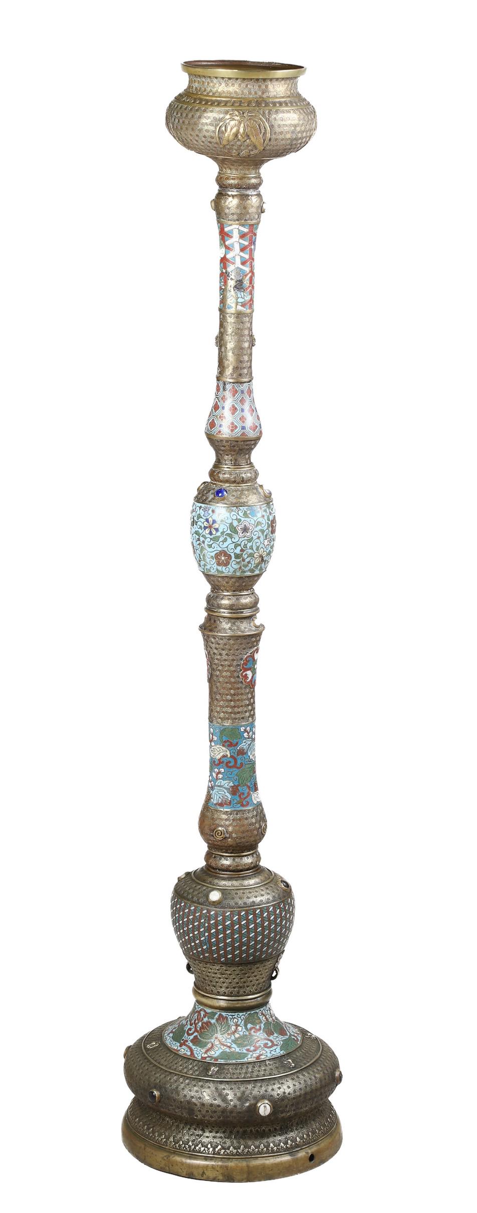 Japanese Champleve and Bronze Incense Burner (1 of 12)