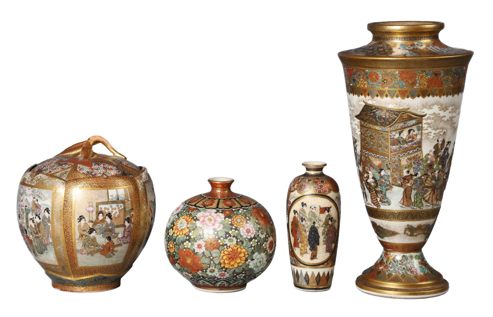 (4) Pcs Japanese Satsuma (1 of 14)