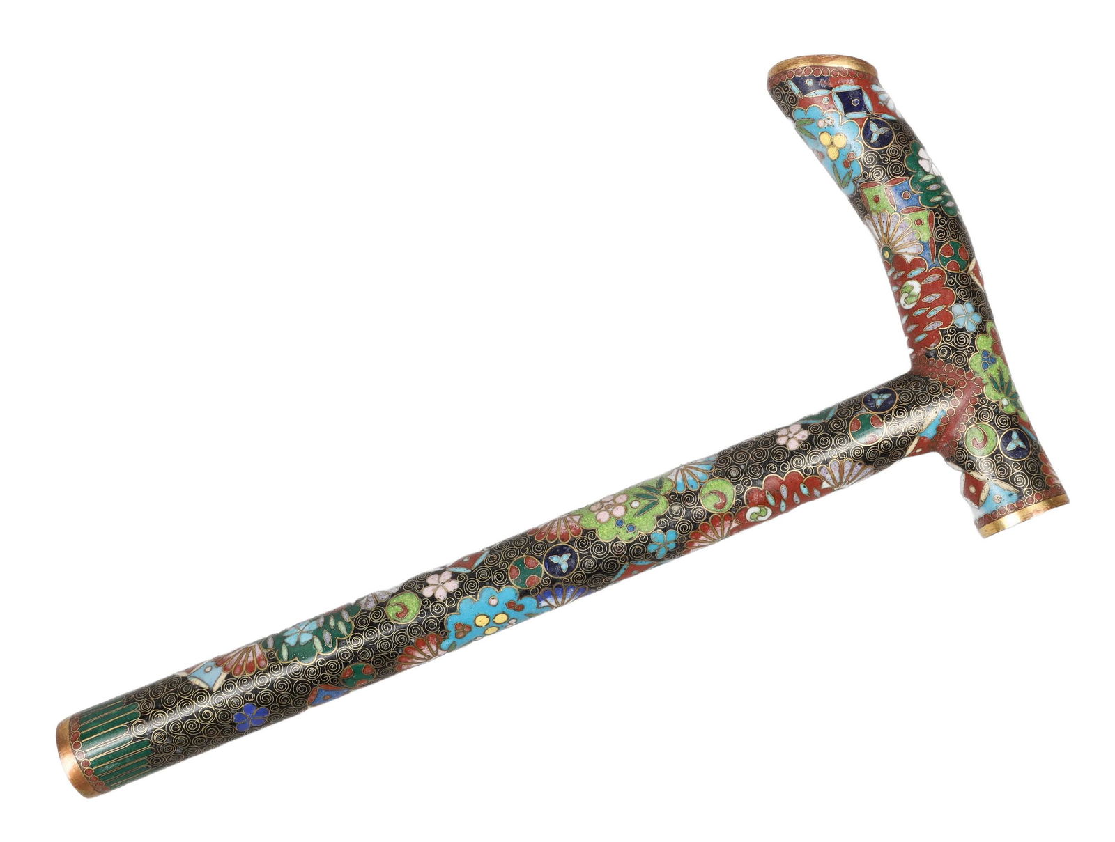 Japanese Cloisonne Cane or Parasol Handle (1 of 3)