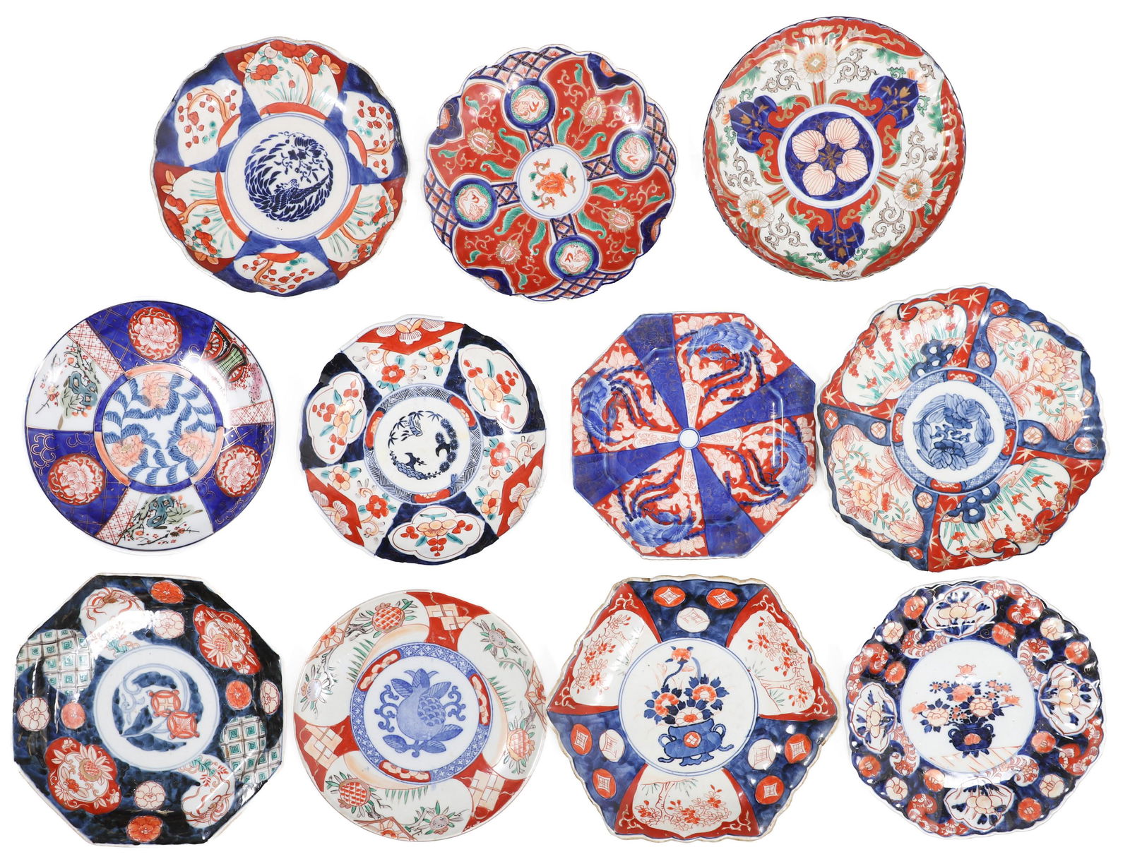 (11) Japanese Imari Porcelain Plates (1 of 6)