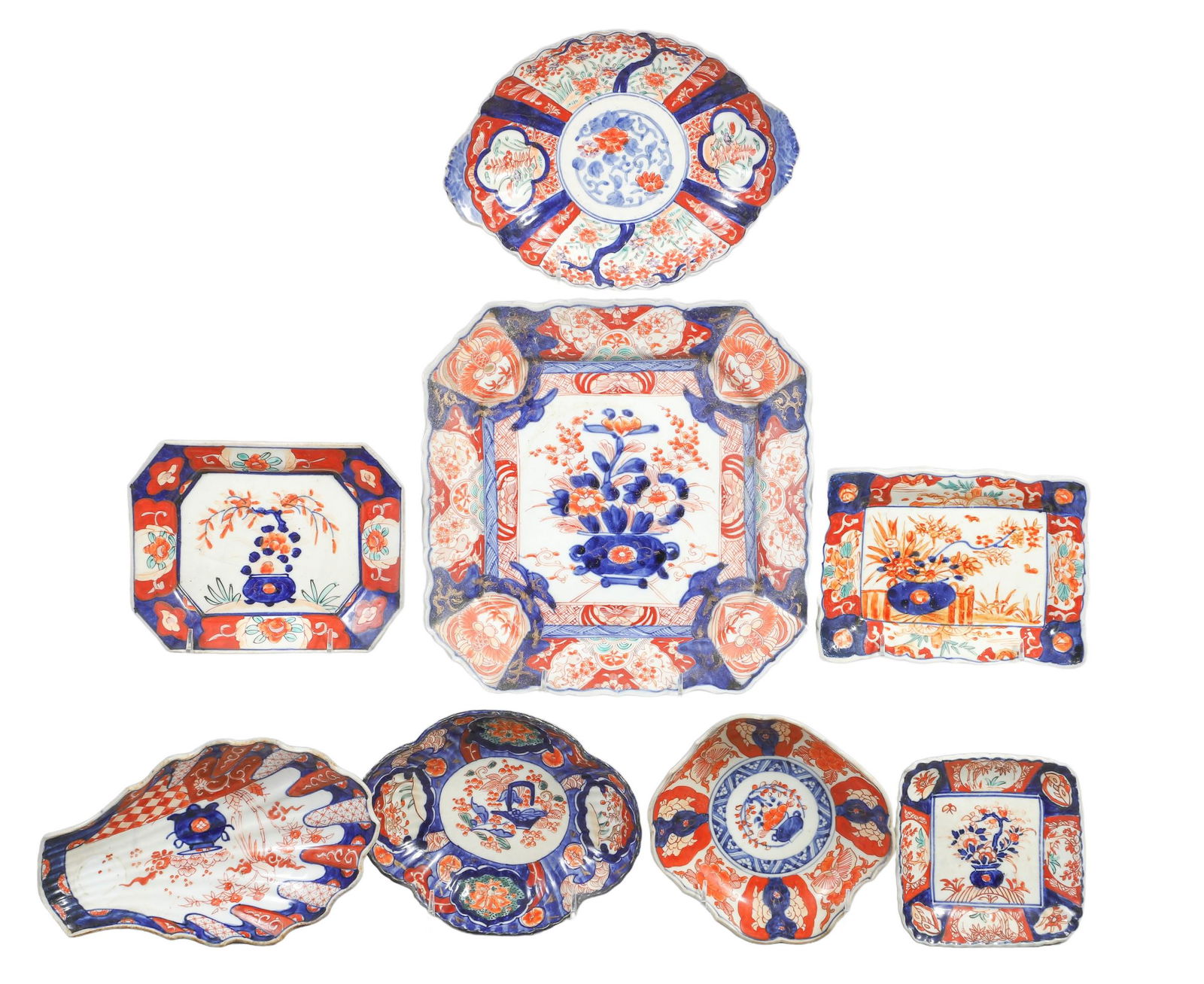 (8) Japanese Imari Porcelain Dishes (1 of 6)