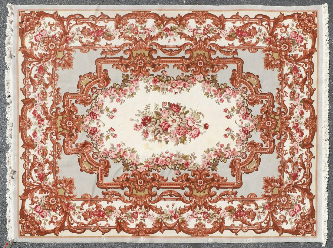 8'4" X 11'5" Aubusson Style Rug: 8'4" X 11'5" Aubusson Style Rug, please see photos for any specific condition concerns.