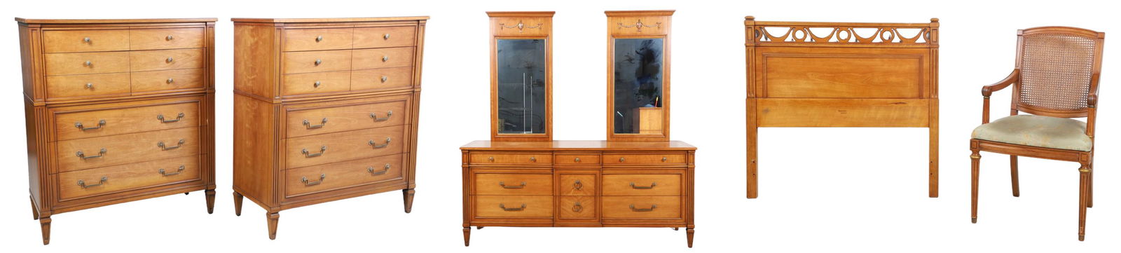(7) pc Henredon Louis XVI style bedroom set (1 of 10)