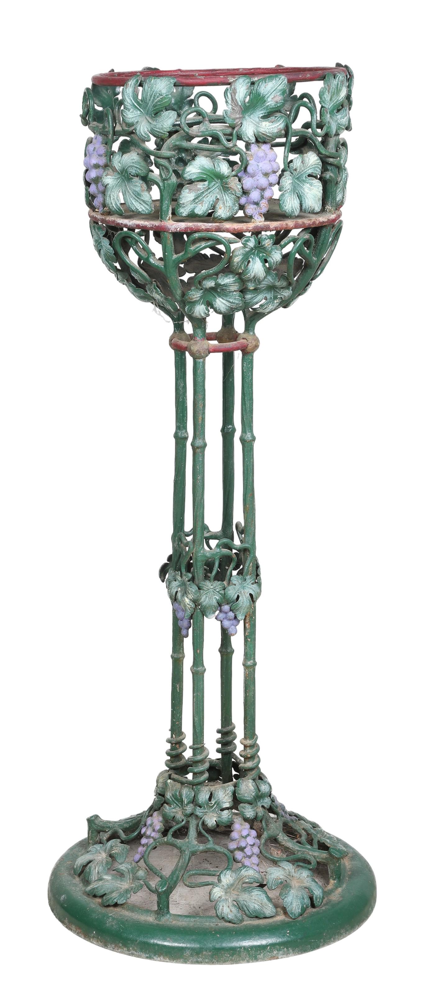 Pierced metal painted garden planter (1 of 3)