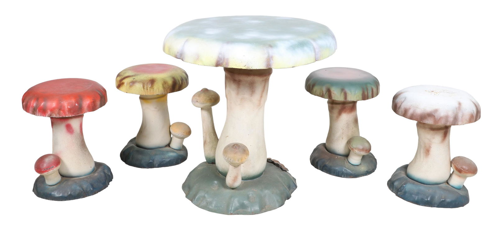 (5) pc Otto U. Hofmann Mushroom garden seating set (1 of 8)