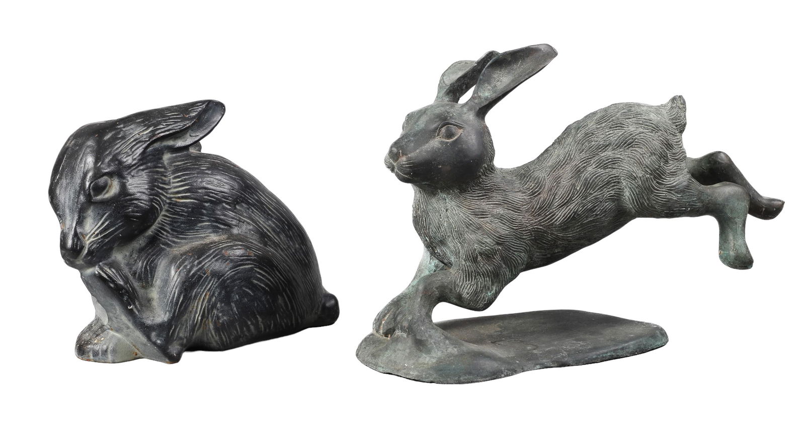 Cast Iron and Bronze Rabbit Sculptures (1 of 7)