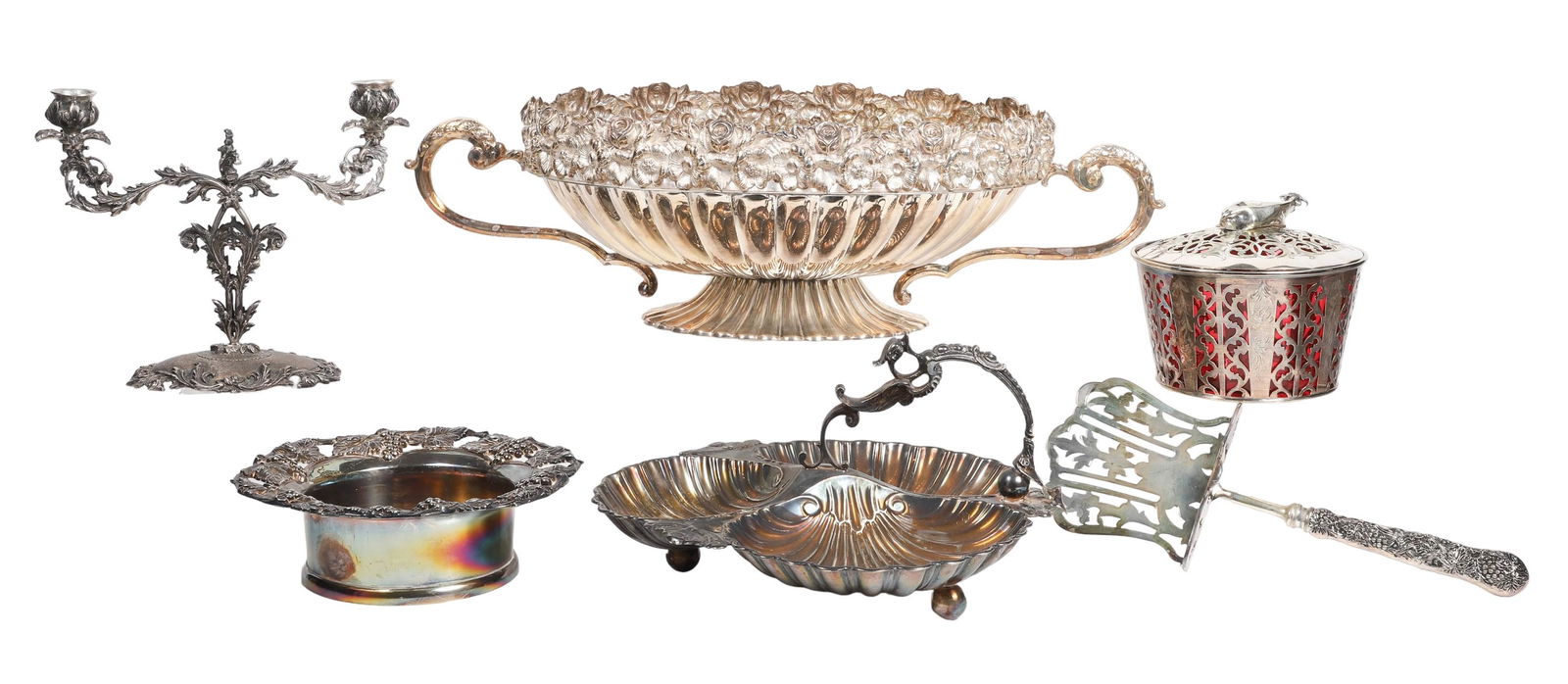 (6) Pcs Silver Plate (1 of 10)