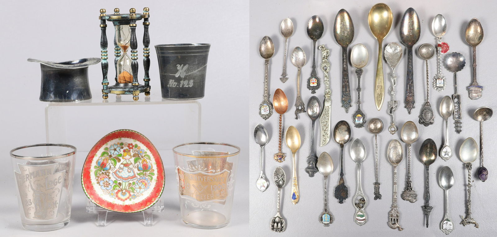 Lot of Silver Plate, Glass & Enamel (1 of 11)