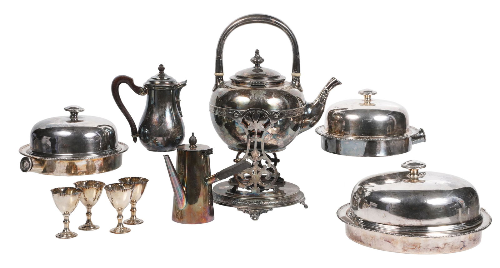(10) Pcs. of Silver Plate, Mid 20th Century (1 of 7)