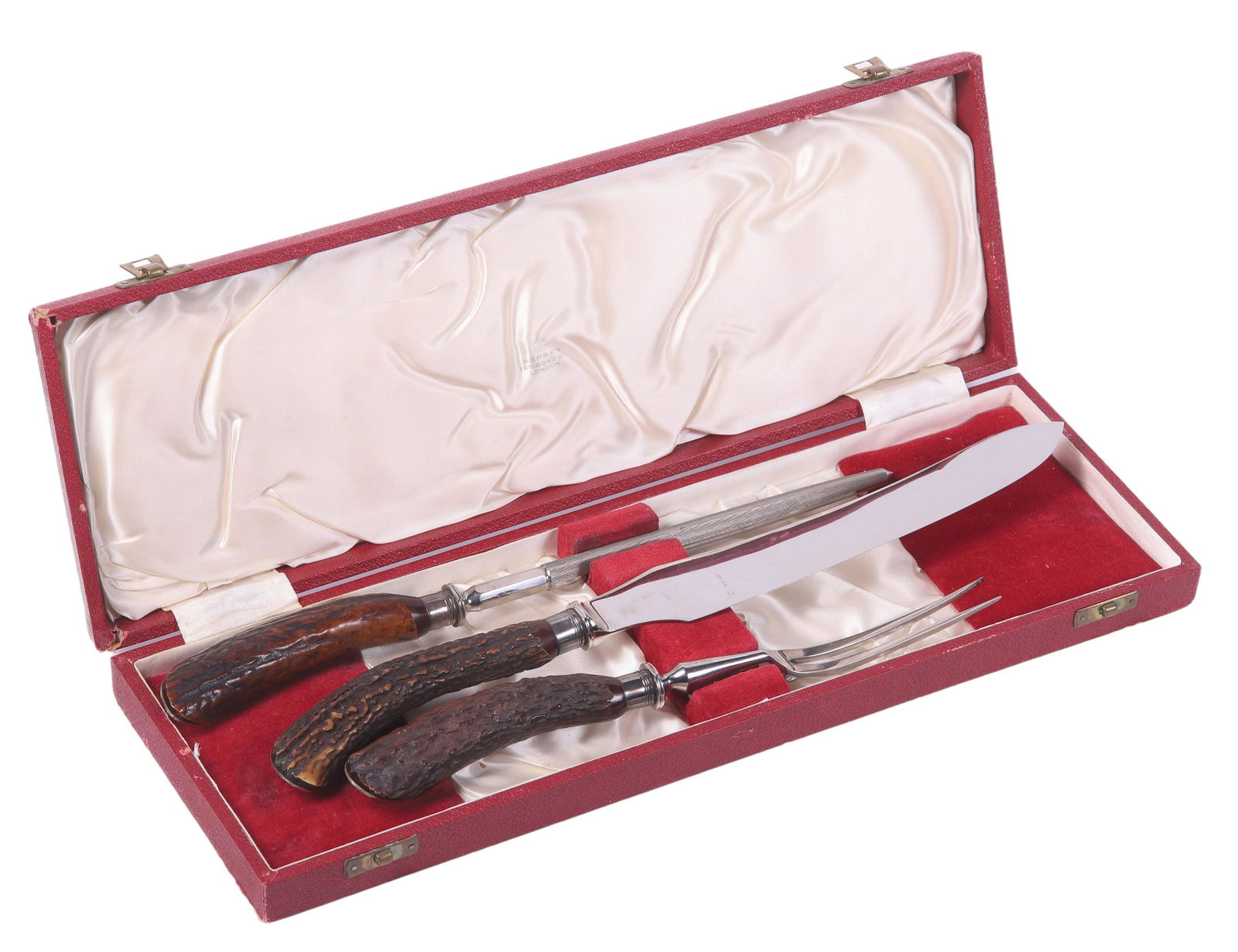 Asprey Stag Handled 3-Piece Carving Set (1 of 5)