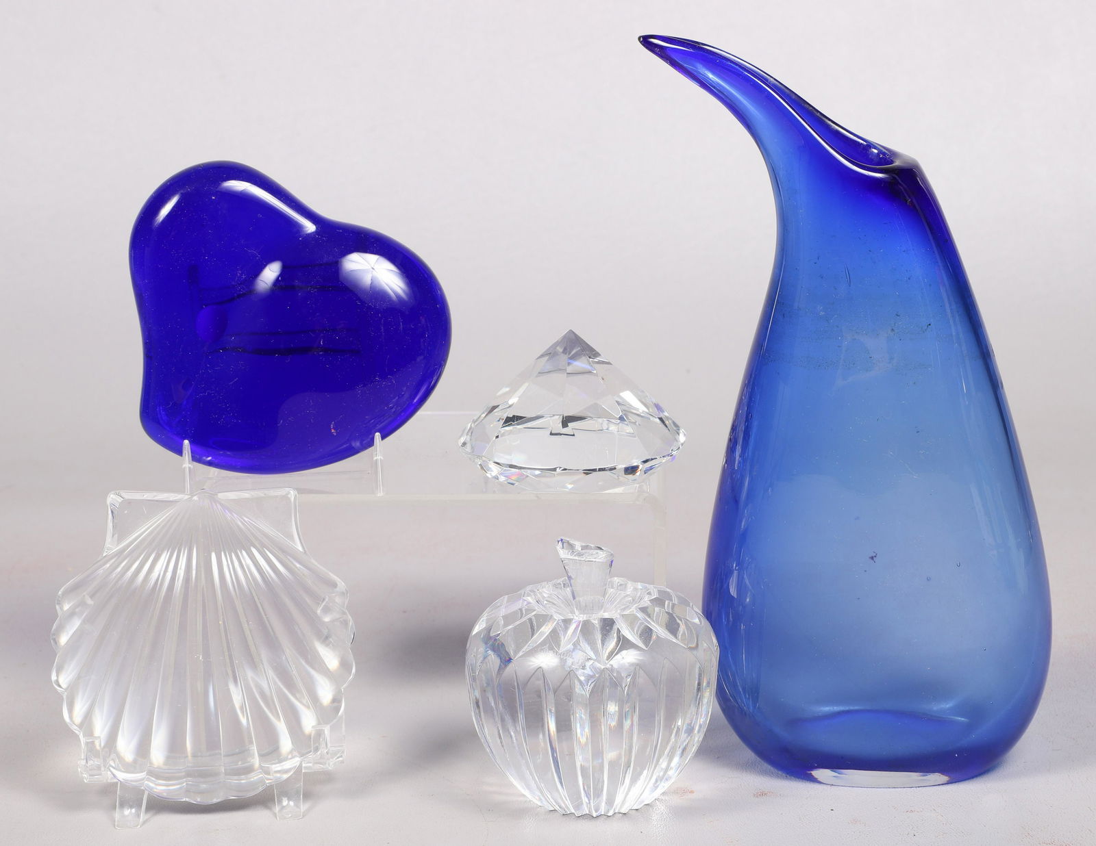 (4) Glass Paperweights & Art Glass Pitcher (1 of 6)