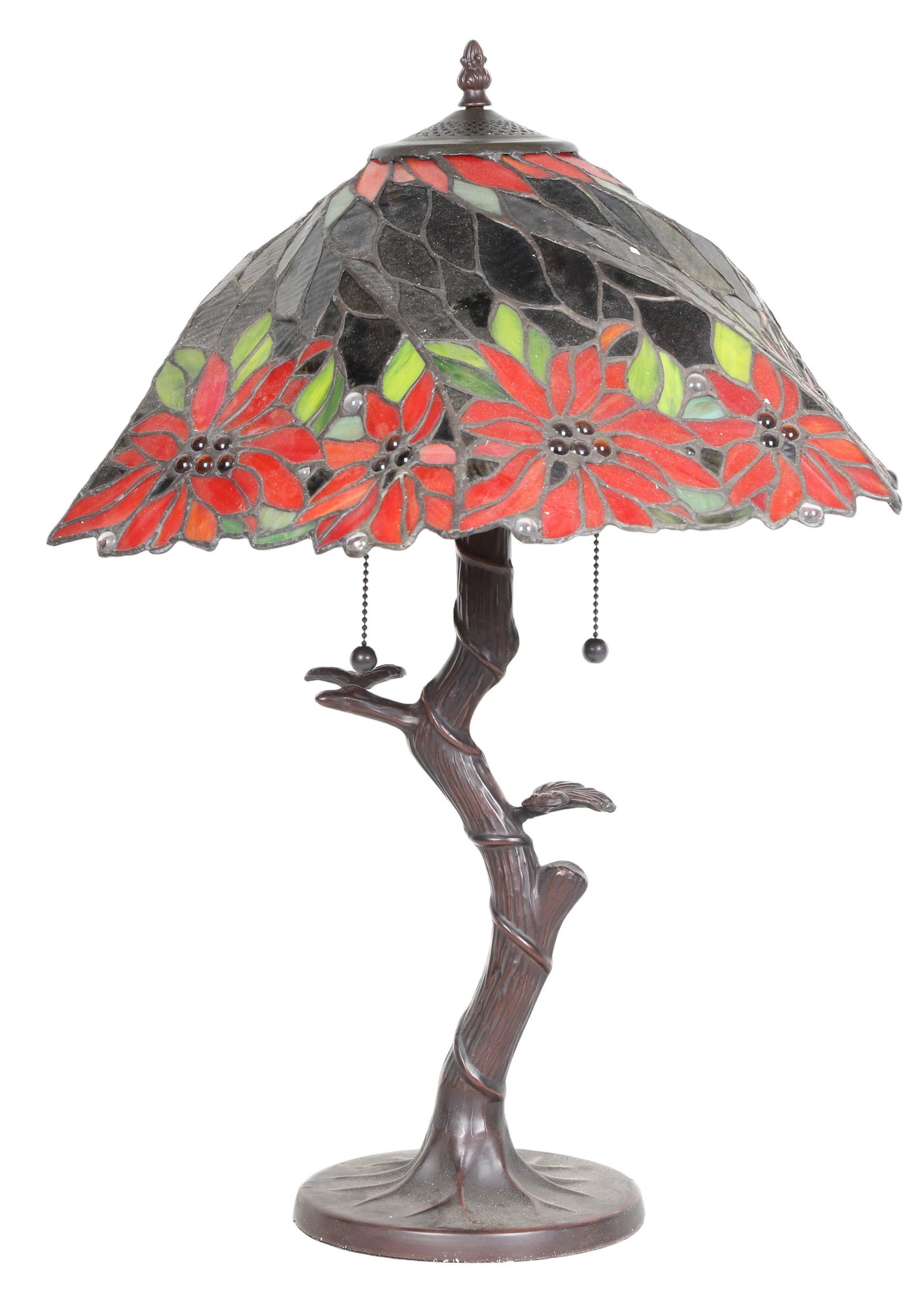 Tiffany Style Stained Glass Table Lamp (1 of 4)