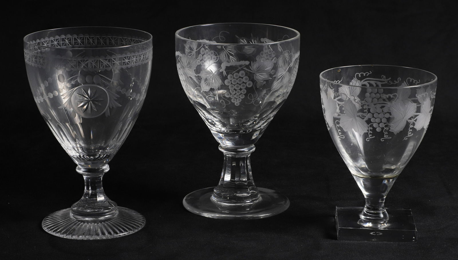 (3) William Yeoward Etched Goblets (1 of 5)