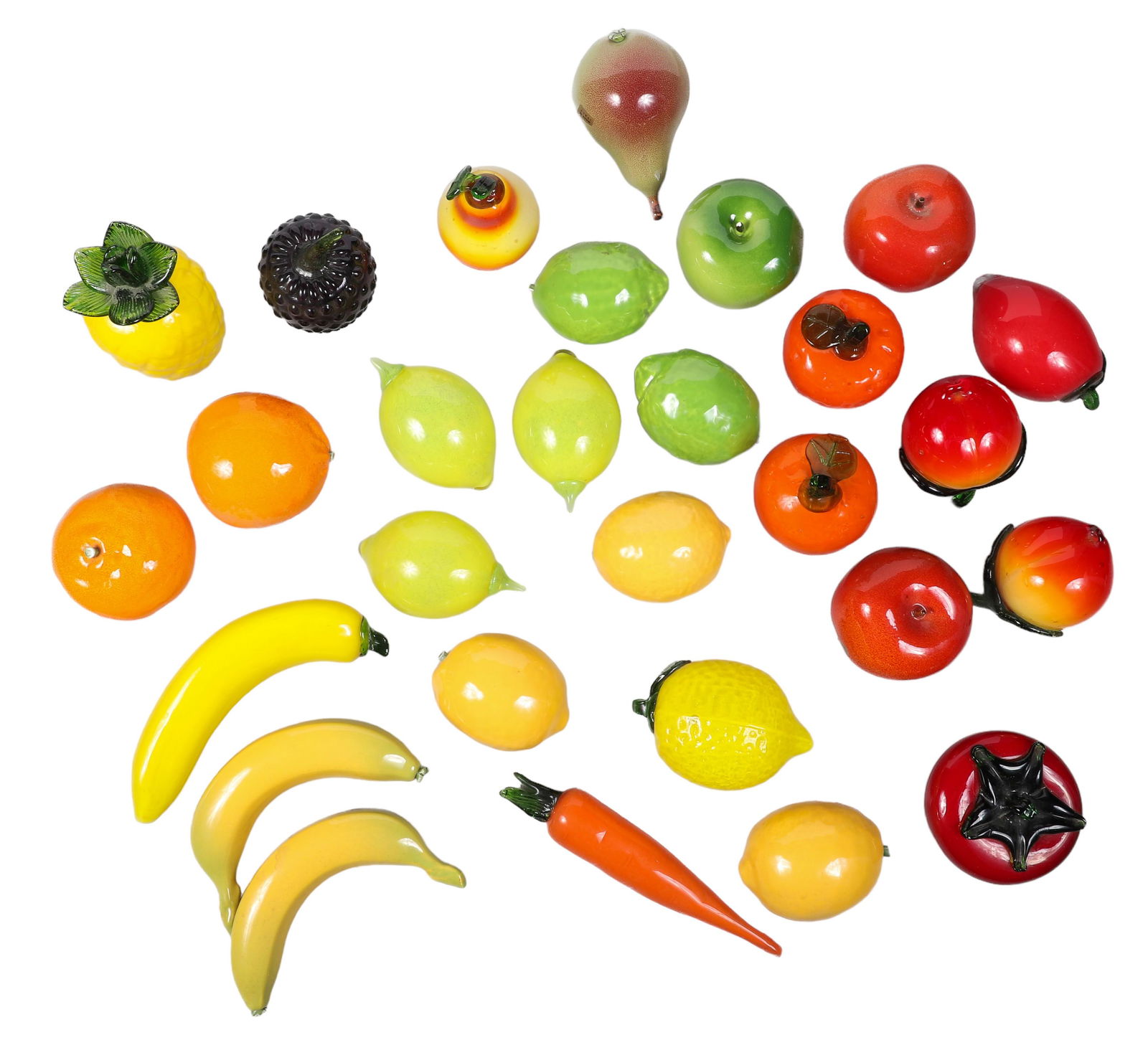 Large Assortment of Glass and Pottery Fruit (1 of 8)