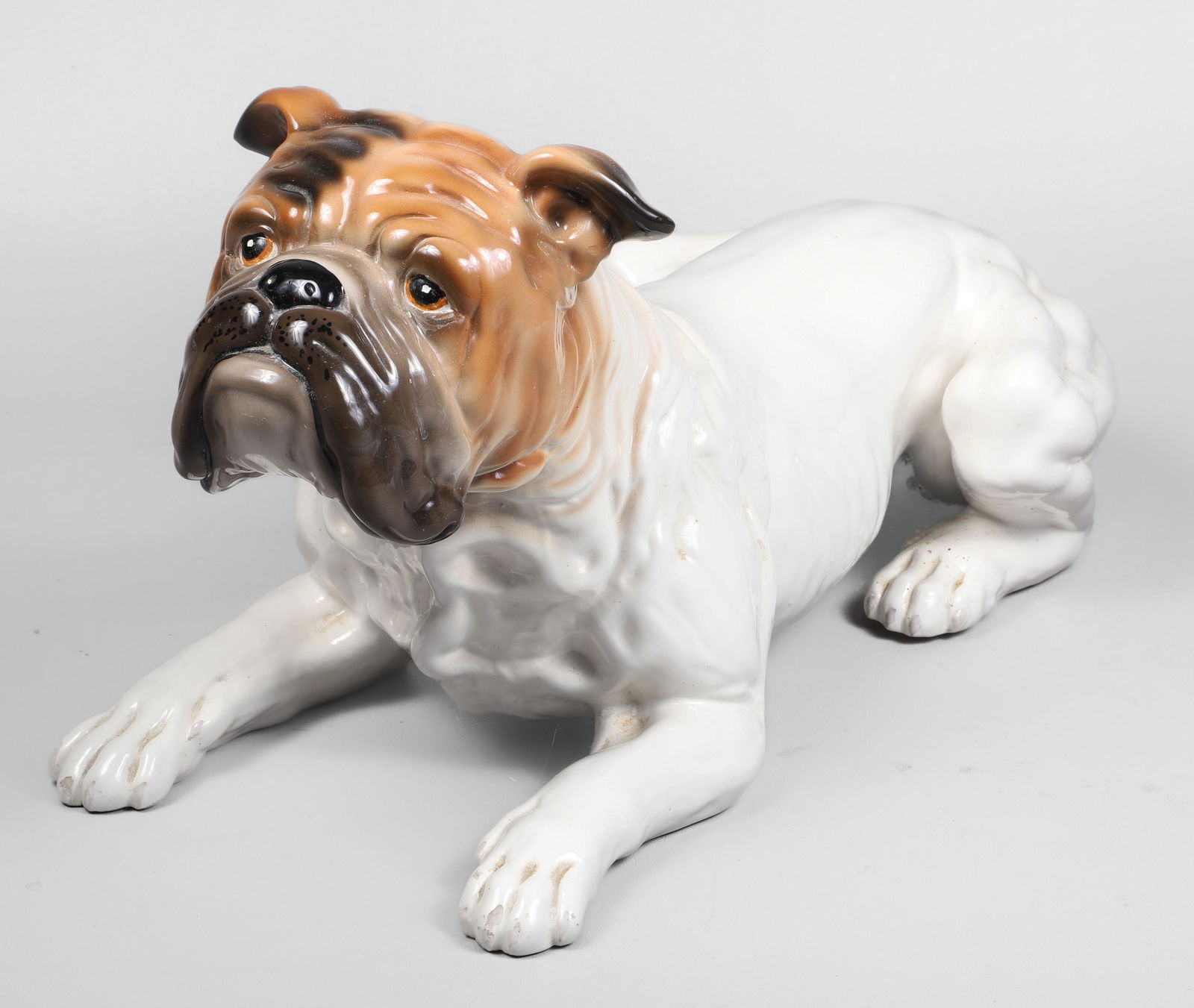 Large Adalt Campione Porcelain Bulldog Figure (1 of 6)