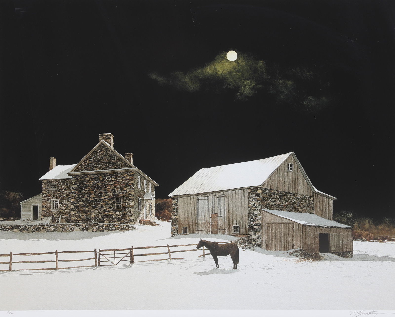 Peter Sculthorpe Lithograph "Near Midnight" (1 of 8)