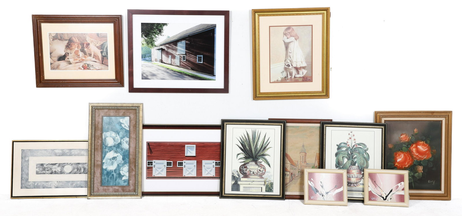 (12) Framed Pictures: (12) Framed pictures including paintings, prints and photographs, largest framed size 31" x 21", good condition