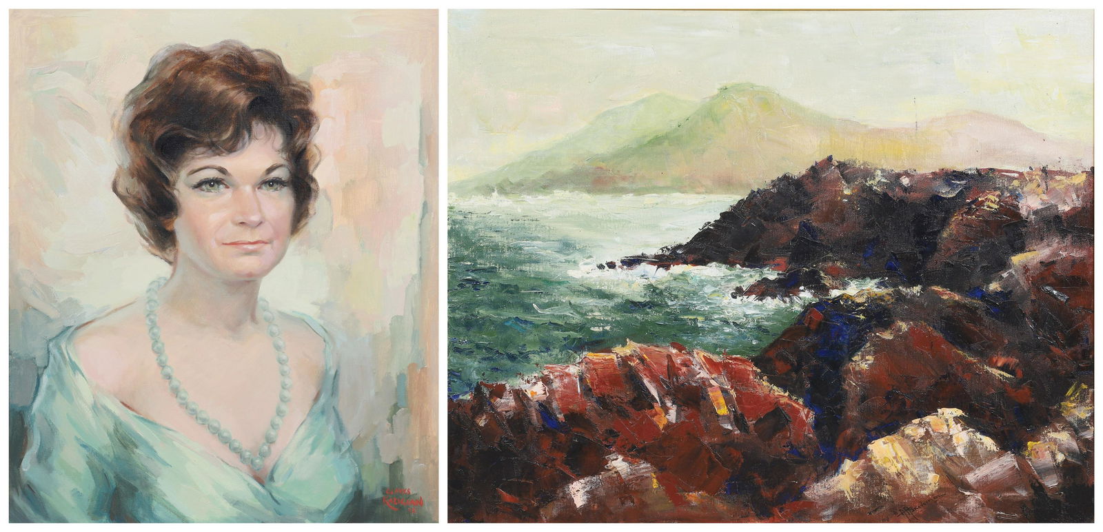 (2) Alice Aznavourian & Gladys Kazigian Paintings (1 of 12)