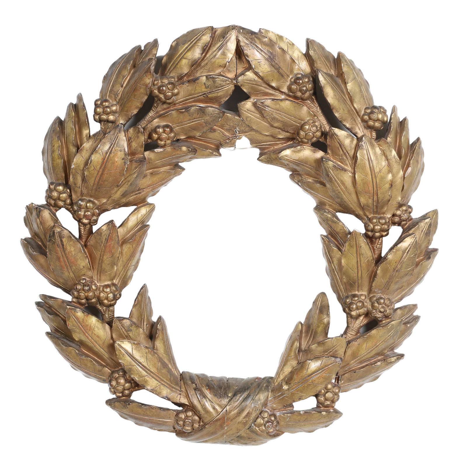 Giltwood Gesso Laurel Wreath (1 of 7)