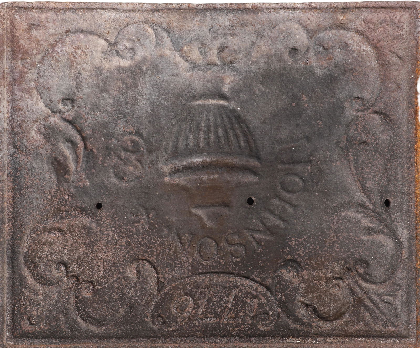 Cast Iron Fireback with Urn & Foliate Design (1 of 3)
