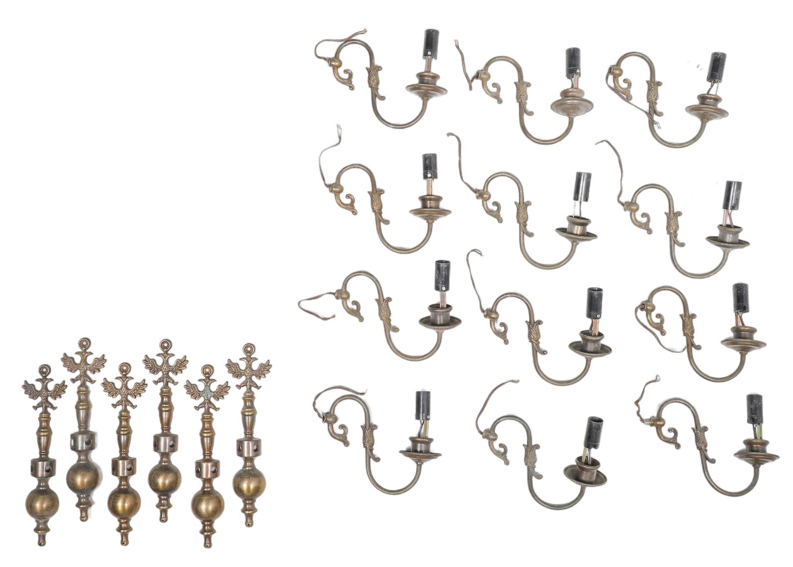 (6) Brass Wall Sconces (1 of 10)