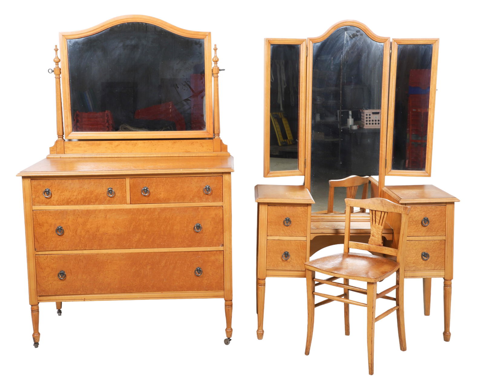 Fluehr's Special Louis XVI style maple dresser and vanity (1 of 12)