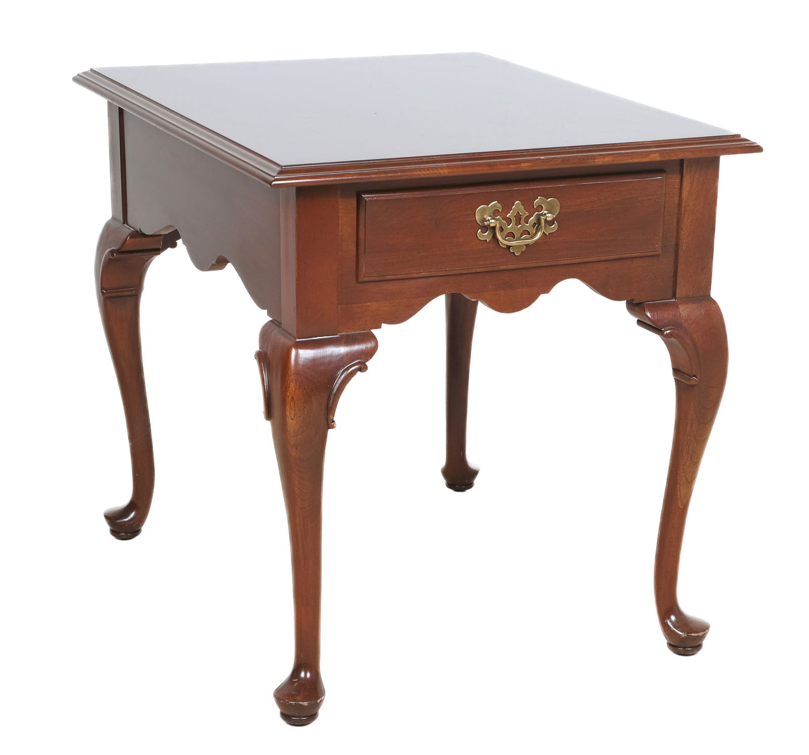 Ethan Allen Queen Anne style one drawer side table (1 of 4)