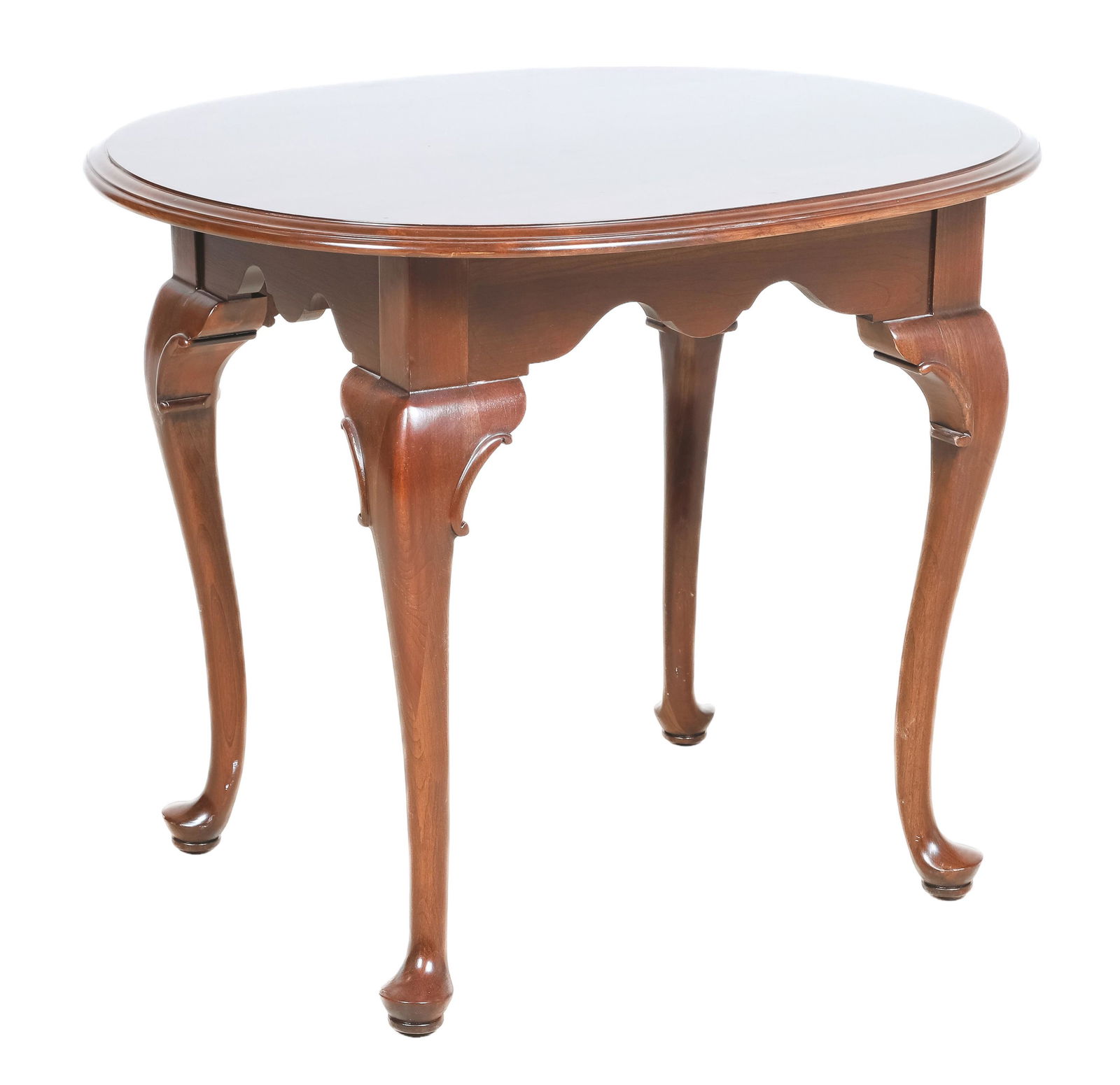 Ethan Allen Queen Anne style mahogany side table (1 of 3)