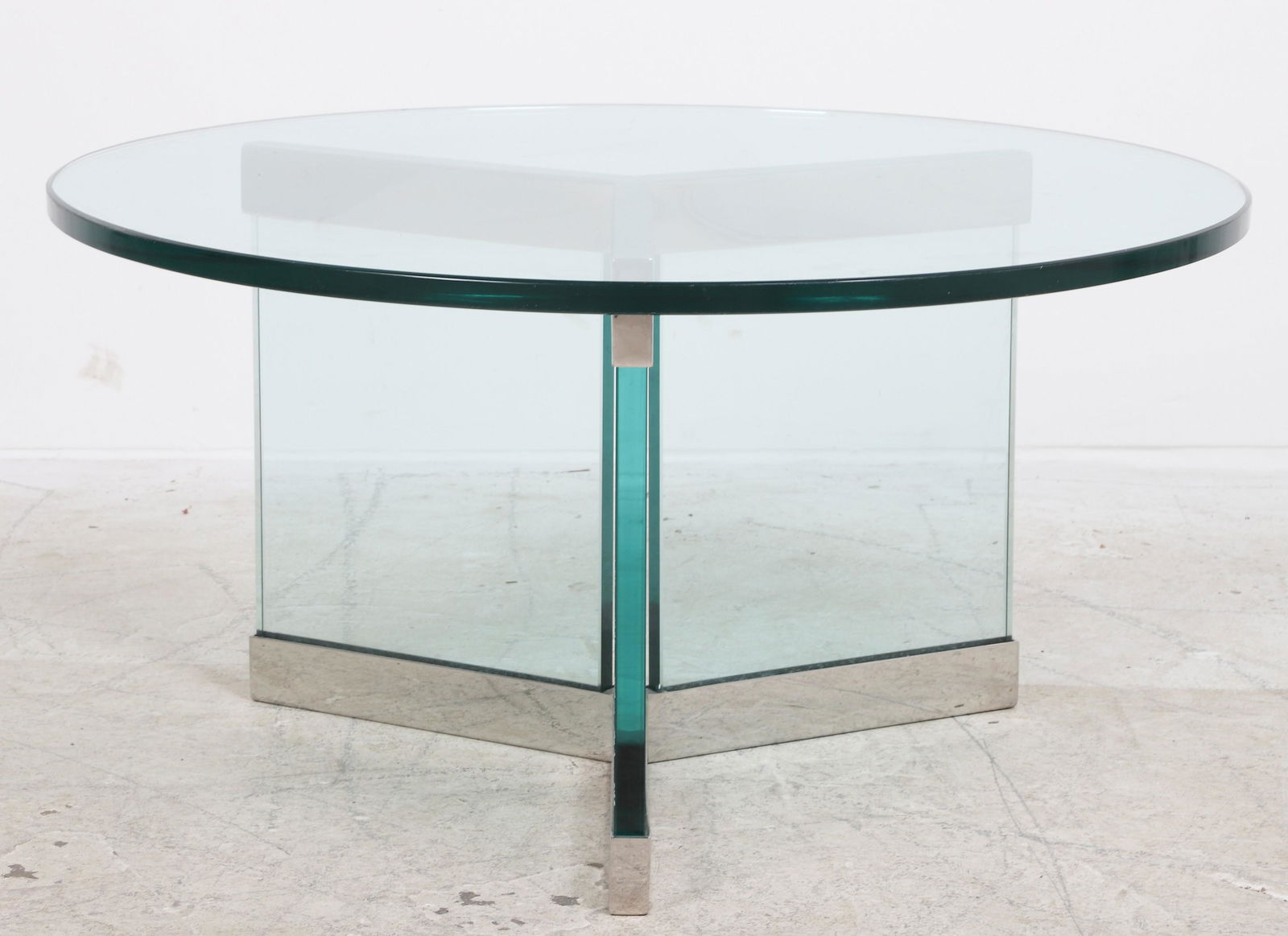 Pace glass and chrome coffee table (1 of 5)