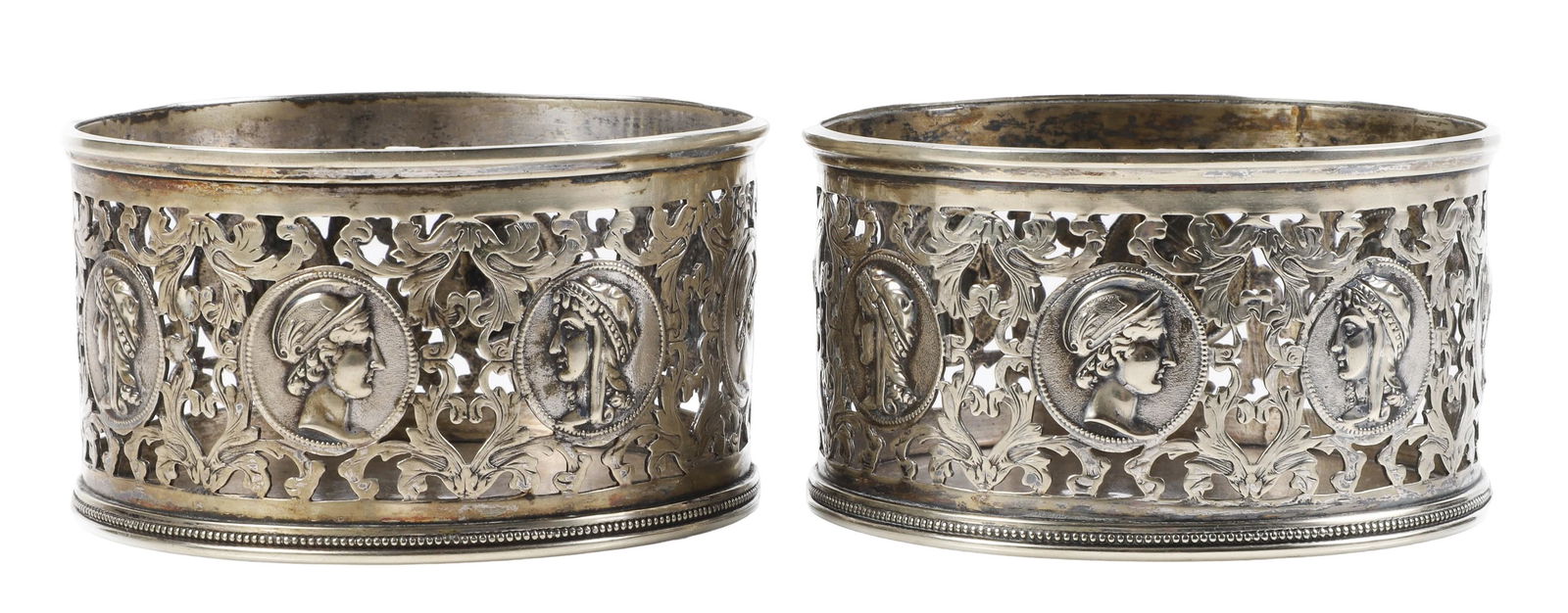 Pair of German Silver Plate Bottle Stands (1 of 7)